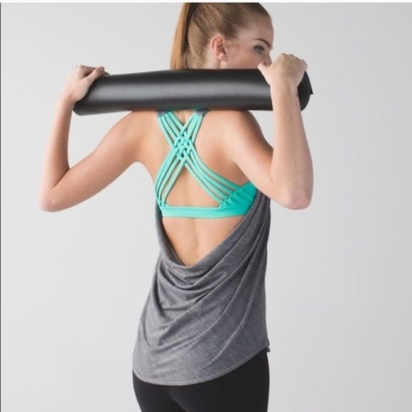 lululemon athletica Tops - Lululemon Free To Be Wild Grey & Aqua Tank